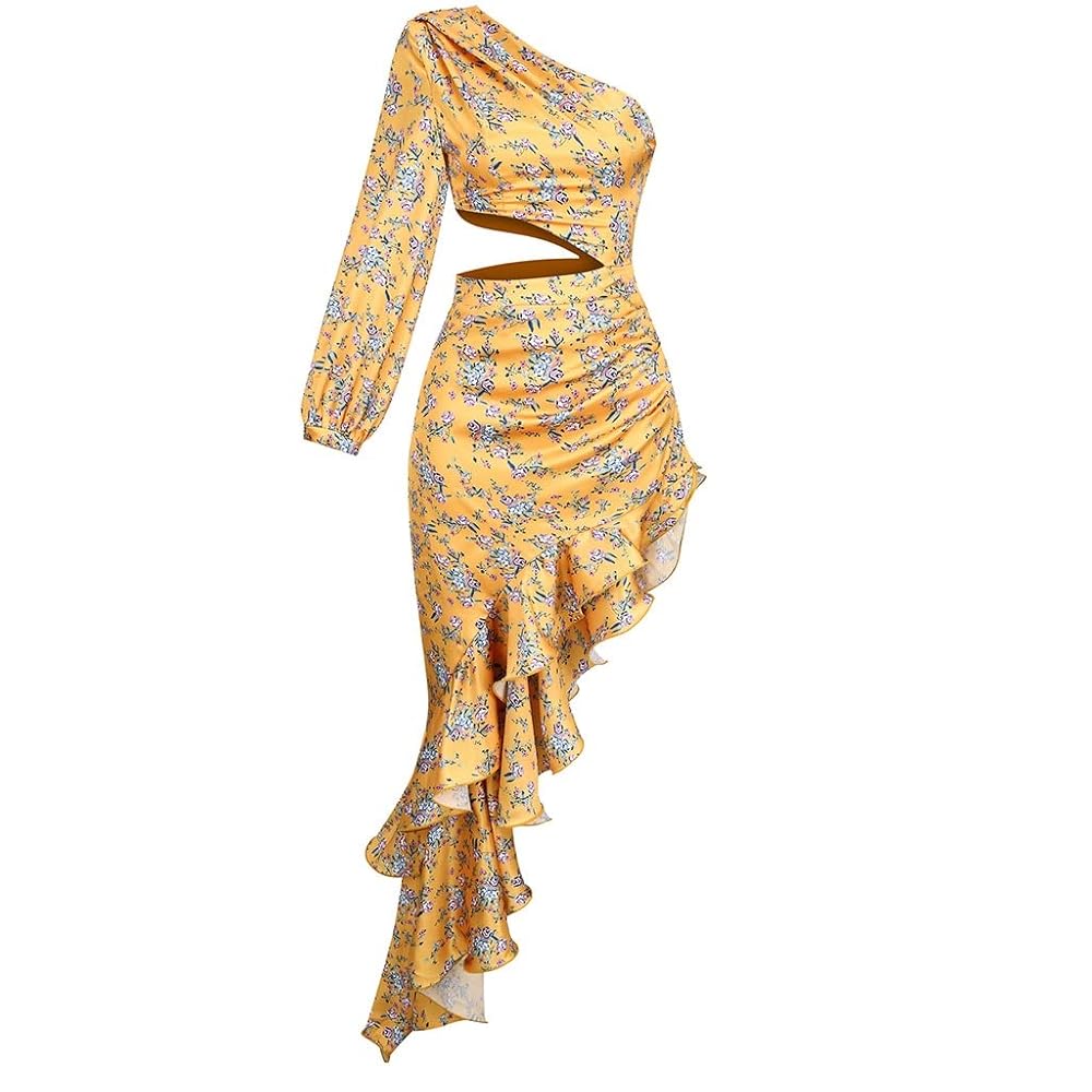 ワンピース herlipto Destiny Ruffled Long Dress S 2025年最新】destiny ruffled long dressの人気アイテム - メルカリ